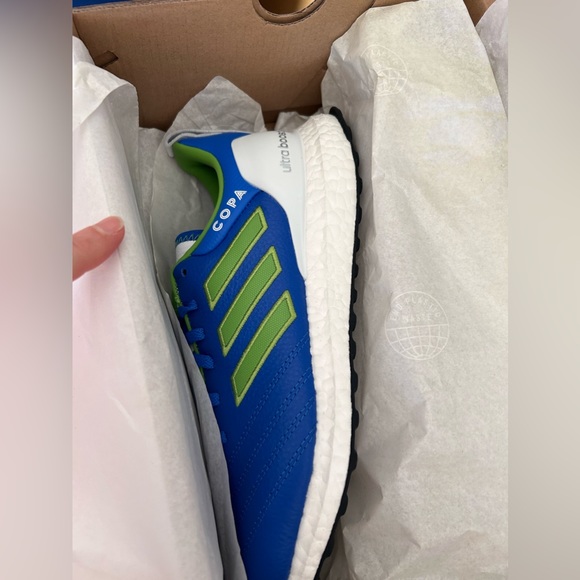 NWT Men's Seattle Sounders FC adidas Blue Ultraboost x COPA Running Shoe - Picture 4 of 4